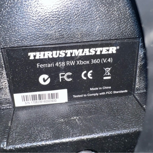 THRUSTMASTER Ferrari 485 RW Xbox 360 (V.4) Video Game Controller Working/Tested - Picture 5 of 6